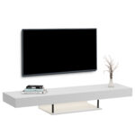 ΕΠΙΠΛΟ ΤΗΛΕΟΡΑΣΗΣ ΤΟΙΧΟΥ ME LED SAVOR HM18381.02 ΜΕΛΑΜΙΝΗ ΛΕΥΚΗ 150x29,5x22Υεκ