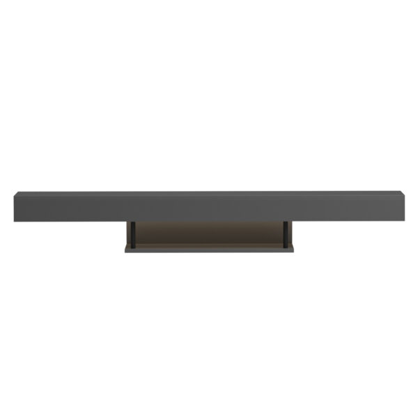 ΕΠΙΠΛΟ ΤΗΛΕΟΡΑΣΗΣ ΤΟΙΧΟΥ ME LED SAVOR HM18381.05 ΜΕΛΑΜΙΝΗ ΣΕ ΓΚΡΙ 150x29,5x22Υεκ - Image 3