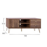 ΕΠΙΠΛΟ TV KAITLYN HM8652 ΚΑΡΥΔΙ ΜΕ ΧΡΥΣΟ 150x39,5x51,5Y εκ. - Image 2