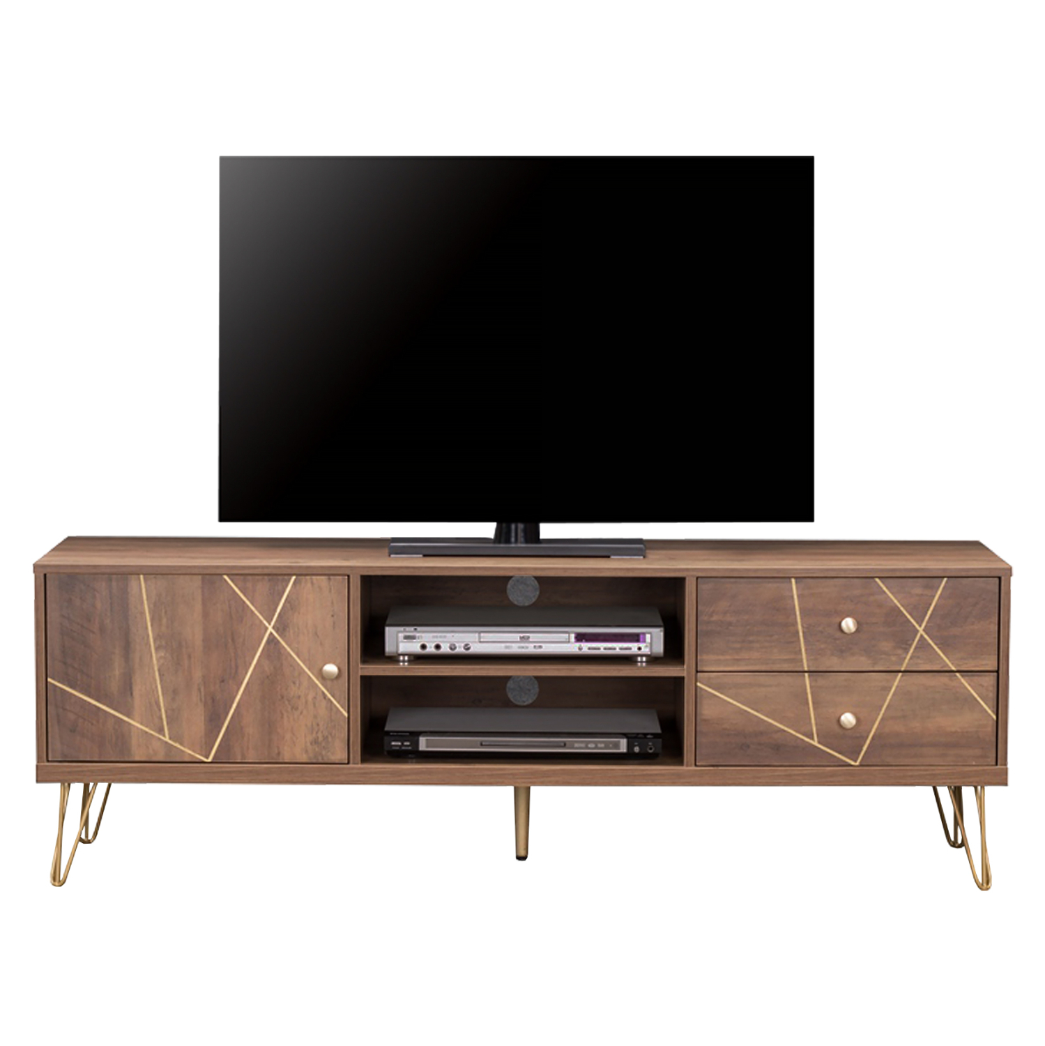 HM8652 ΕΠΙΠΛΟ TV KAITLYN HM8652 ΚΑΡΥΔΙ ΜΕ ΧΡΥΣΟ 150x39,5x51,5Y εκ. - Image 1