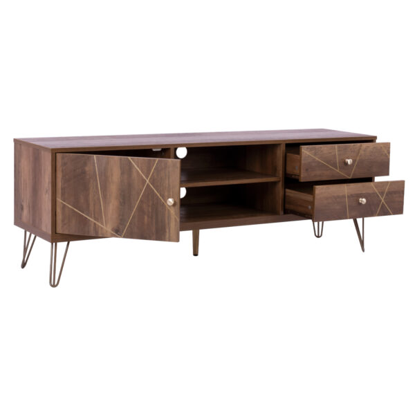 ΕΠΙΠΛΟ TV KAITLYN HM8652 ΚΑΡΥΔΙ ΜΕ ΧΡΥΣΟ 150x39,5x51,5Y εκ. - Image 4