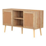 ΕΠΙΠΛΟ TV ΜΕΛΑΜΙΝΗΣ COLM ΜΕ ΠΟΡΤΕΣ RATTAN HM9223.11 ΣΕ ΧΡΩΜΑ ΦΥΣΙΚΟ 120x39x56,5Υεκ. - Image 4