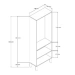 Έπιπλο Εισόδου Roma 5094, 70x35x195 εκ.,All4home - Image 5