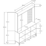Έπιπλο Εισόδου Inca 5101, 105x35x198 εκ.,All4home - Image 6