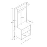 Έπιπλο Εισόδου Rapsody 5072, 70x35x195 εκ.,All4home - Image 5