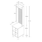 Έπιπλο Εισόδου Rapsody 5089, 34,8x35x195 εκ.,All4home - Image 4
