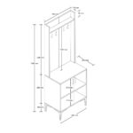 Έπιπλο Εισόδου Royal 5000, 70x35x196 εκ.,All4home - Image 6
