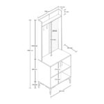 Έπιπλο Εισόδου Royal 5010, 70x35x196 εκ.,All4home - Image 6