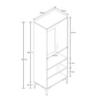 Έπιπλο Εισόδου Royal 5030, 70x35x196 εκ.,All4home - Image 5