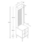 Έπιπλο Εισόδου Royal 5042, 34,9x35x196 εκ.,All4home - Image 4