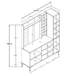 Έπιπλο Εισόδου Verona 5052,150x35x198 εκ.,All4home - Image 5