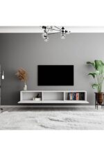 Έπιπλο Τηλεόρασης με πόρτες, 1230 SOLE λευκό Μ180xΠ31,8xΥ29,6εκ., All4home - Image 3