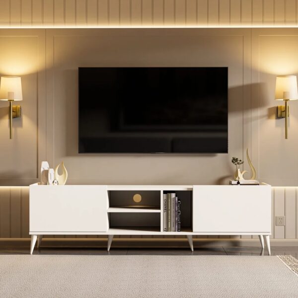 Έπιπλο Τηλεόρασης , 1320 Elegante Beyaz(Bute) Μ180xΠ34xΥ52 εκ., All4home - Image 3