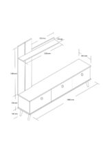 Έπιπλο Τηλεόρασης με ράφι ,Terra 1382 Μ180xΠ35xΥ53 εκ., All4home - Image 5