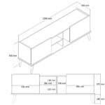 Έπιπλο Τηλεόρασης ,Carmen 1532 Μ150xΠ34xΥ55 εκ., All4home - Image 5