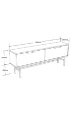 Έπιπλο Τηλεόρασης 4012 Blanco, 50 x 138 x 29,5 εκ., All4home - Image 5