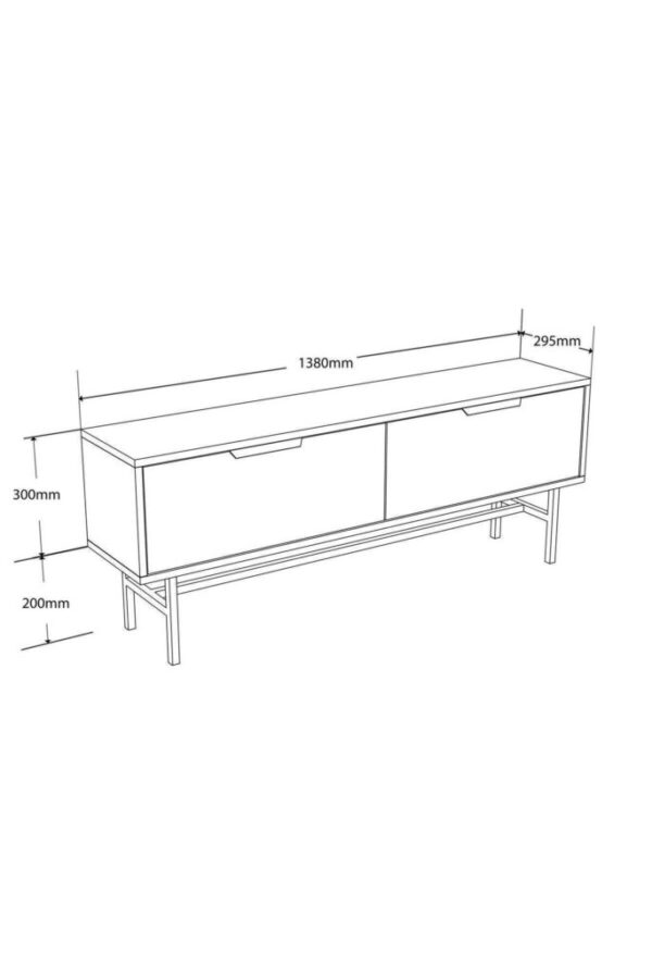 Έπιπλο Τηλεόρασης 4012 Blanco, 50 x 138 x 29,5 εκ., All4home - Image 5