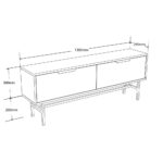 Έπιπλο Τηλεόρασης 4030 Nero, Μ138xΠ29.5xΥ50εκ., All4home - Image 5