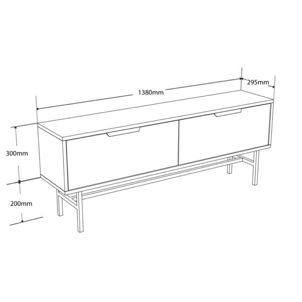 Έπιπλο Τηλεόρασης 4030 Nero, Μ138xΠ29.5xΥ50εκ., All4home - Image 5