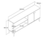 Έπιπλο Τηλεόρασης με ράφι,Everest 1570 Μ138xΠ29,5xΥ60 εκ., All4home - Image 4