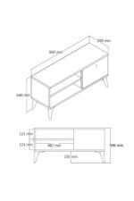 Έπιπλο Τηλεόρασης με ράφι,Retro 1552 Μ90xΠ29,5xΥ44,6 εκ., All4home - Image 4
