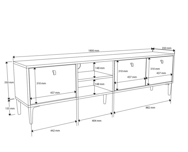 Έπιπλο Τηλεόρασης ,Vision 1364 Sepet-Yunus Μ180xΠ35xΥ50,5 εκ., All4home - Image 6