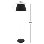 ΦΩΤΙΣΤΙΚΟ ΔΑΠΕΔΟΥ ΜΕΤΑΛΛΙΚΟ ΜΑΥΡΟ HM7610.02 Φ38x143 εκ. - Image 2