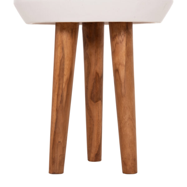 ΓΛΑΣΤΡΑ ΕΣΩΤ.ΧΩΡΟΥ QUAN HM4680.02L FIBER CEMENT ΛΕΥΚΟ--ΒΑΣΗ TEAK Φ38x62Υεκ - Image 5