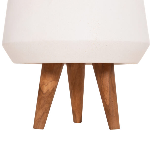 ΓΛΑΣΤΡΑ ΕΣΩΤ.ΧΩΡΟΥ QUAN HM4680.02S FIBER CEMENT ΛΕΥΚΟ--ΒΑΣΗ TEAK Φ37x36Υεκ - Image 5