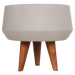 ΓΛΑΣΤΡΑ ΕΣΩΤ.ΧΩΡΟΥ QUAN HM4680.03S FIBER CEMENT ΓΚΡΙ--ΒΑΣΗ TEAK Φ37x36Υεκ - Image 3