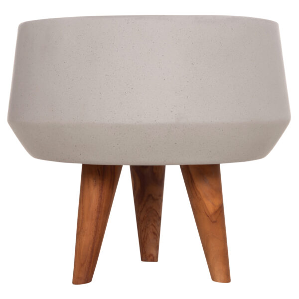 ΓΛΑΣΤΡΑ ΕΣΩΤ.ΧΩΡΟΥ QUAN HM4680.03S FIBER CEMENT ΓΚΡΙ--ΒΑΣΗ TEAK Φ37x36Υεκ - Image 3