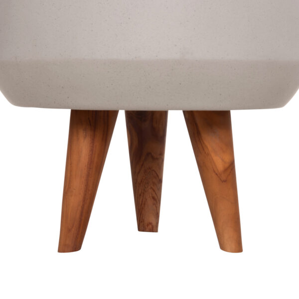 ΓΛΑΣΤΡΑ ΕΣΩΤ.ΧΩΡΟΥ QUAN HM4680.03S FIBER CEMENT ΓΚΡΙ--ΒΑΣΗ TEAK Φ37x36Υεκ - Image 5