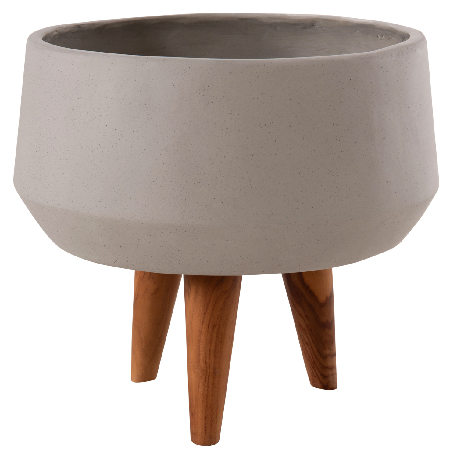 HM4680.03S ΓΛΑΣΤΡΑ ΕΣΩΤ.ΧΩΡΟΥ QUAN HM4680.03S FIBER CEMENT ΓΚΡΙ--ΒΑΣΗ TEAK Φ37x36Υεκ - Image 1