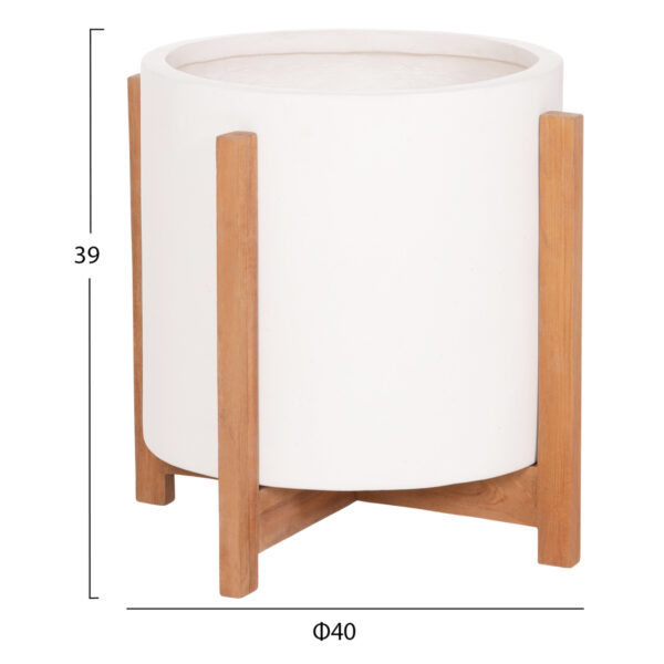 ΓΛΑΣΤΡΑ ΕΣΩΤ.ΧΩΡΟΥ HOFF HM4682.02M FIBER CEMENT ΛΕΥΚΟ-TEAK ΒΑΣΗ Φ40x39Υεκ - Image 2