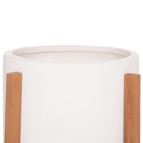 ΓΛΑΣΤΡΑ ΕΣΩΤ.ΧΩΡΟΥ HOFF HM4682.02M FIBER CEMENT ΛΕΥΚΟ-TEAK ΒΑΣΗ Φ40x39Υεκ - Image 4