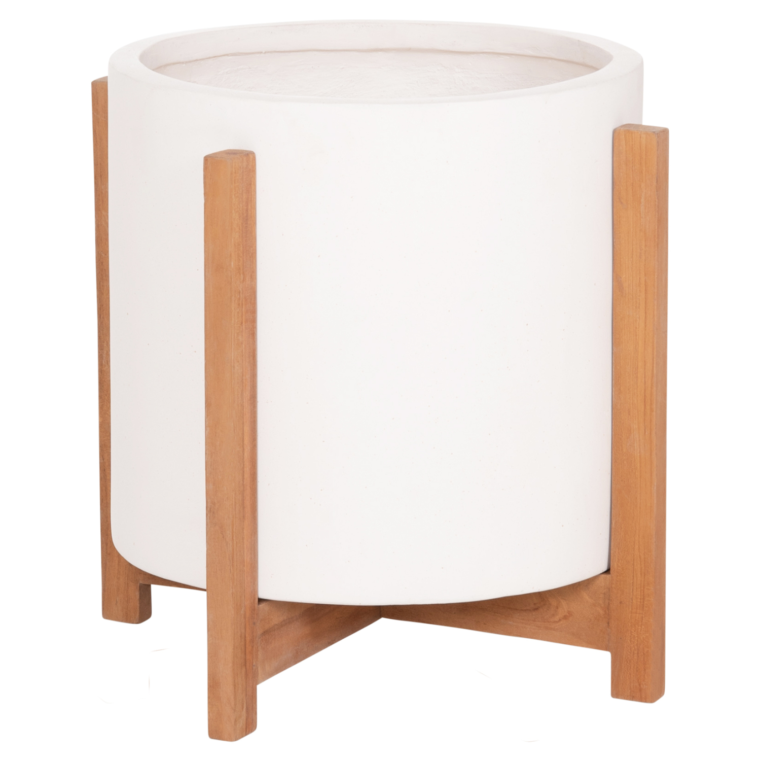 HM4682.02M ΓΛΑΣΤΡΑ ΕΣΩΤ.ΧΩΡΟΥ HOFF HM4682.02M FIBER CEMENT ΛΕΥΚΟ-TEAK ΒΑΣΗ Φ40x39Υεκ - Image 1