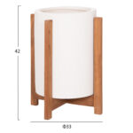 ΓΛΑΣΤΡΑ ΕΣΩΤ.ΧΩΡΟΥ HOFF HM4682.02S FIBER CEMENT ΛΕΥΚΟ-TEAK ΒΑΣΗ Φ33x42Υεκ - Image 2