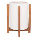 ΓΛΑΣΤΡΑ ΕΣΩΤ.ΧΩΡΟΥ HOFF HM4682.02S FIBER CEMENT ΛΕΥΚΟ-TEAK ΒΑΣΗ Φ33x42Υεκ - Image 6