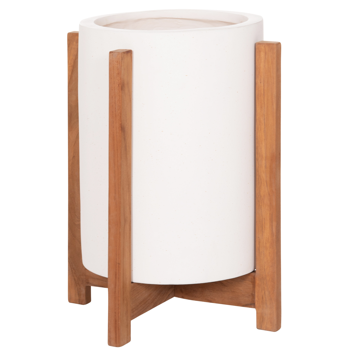 HM4682.02S ΓΛΑΣΤΡΑ ΕΣΩΤ.ΧΩΡΟΥ HOFF HM4682.02S FIBER CEMENT ΛΕΥΚΟ-TEAK ΒΑΣΗ Φ33x42Υεκ - Image 1