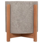 ΓΛΑΣΤΡΑ ΕΣΩΤ.ΧΩΡΟΥ HOFF HM4682.03M FIBER CEMENT ΓΚΡΙ-TEAK ΒΑΣΗ Φ40x39Υεκ - Image 3