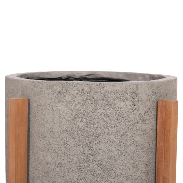 ΓΛΑΣΤΡΑ ΕΣΩΤ.ΧΩΡΟΥ HOFF HM4682.03M FIBER CEMENT ΓΚΡΙ-TEAK ΒΑΣΗ Φ40x39Υεκ - Image 4