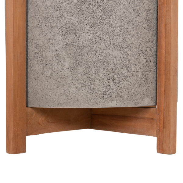 ΓΛΑΣΤΡΑ ΕΣΩΤ.ΧΩΡΟΥ HOFF HM4682.03M FIBER CEMENT ΓΚΡΙ-TEAK ΒΑΣΗ Φ40x39Υεκ - Image 5
