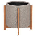 ΓΛΑΣΤΡΑ ΕΣΩΤ.ΧΩΡΟΥ HOFF HM4682.03M FIBER CEMENT ΓΚΡΙ-TEAK ΒΑΣΗ Φ40x39Υεκ - Image 6