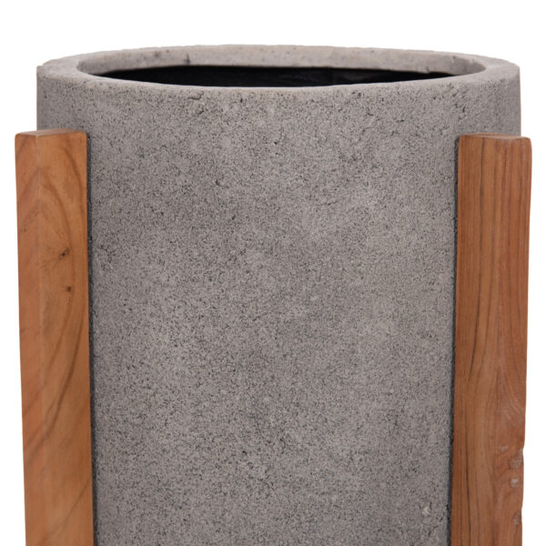 ΓΛΑΣΤΡΑ ΕΣΩΤ.ΧΩΡΟΥ HOFF HM4682.03S FIBER CEMENT ΓΚΡΙ-TEAK ΒΑΣΗ Φ33x42Υεκ - Image 4