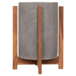 ΓΛΑΣΤΡΑ ΕΣΩΤ.ΧΩΡΟΥ HOFF HM4682.03S FIBER CEMENT ΓΚΡΙ-TEAK ΒΑΣΗ Φ33x42Υεκ - Image 6