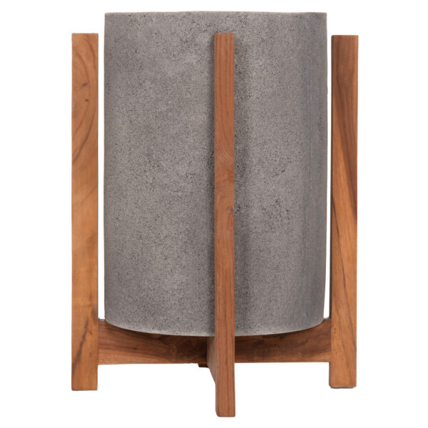 ΓΛΑΣΤΡΑ ΕΣΩΤ.ΧΩΡΟΥ HOFF HM4682.03S FIBER CEMENT ΓΚΡΙ-TEAK ΒΑΣΗ Φ33x42Υεκ - Image 6