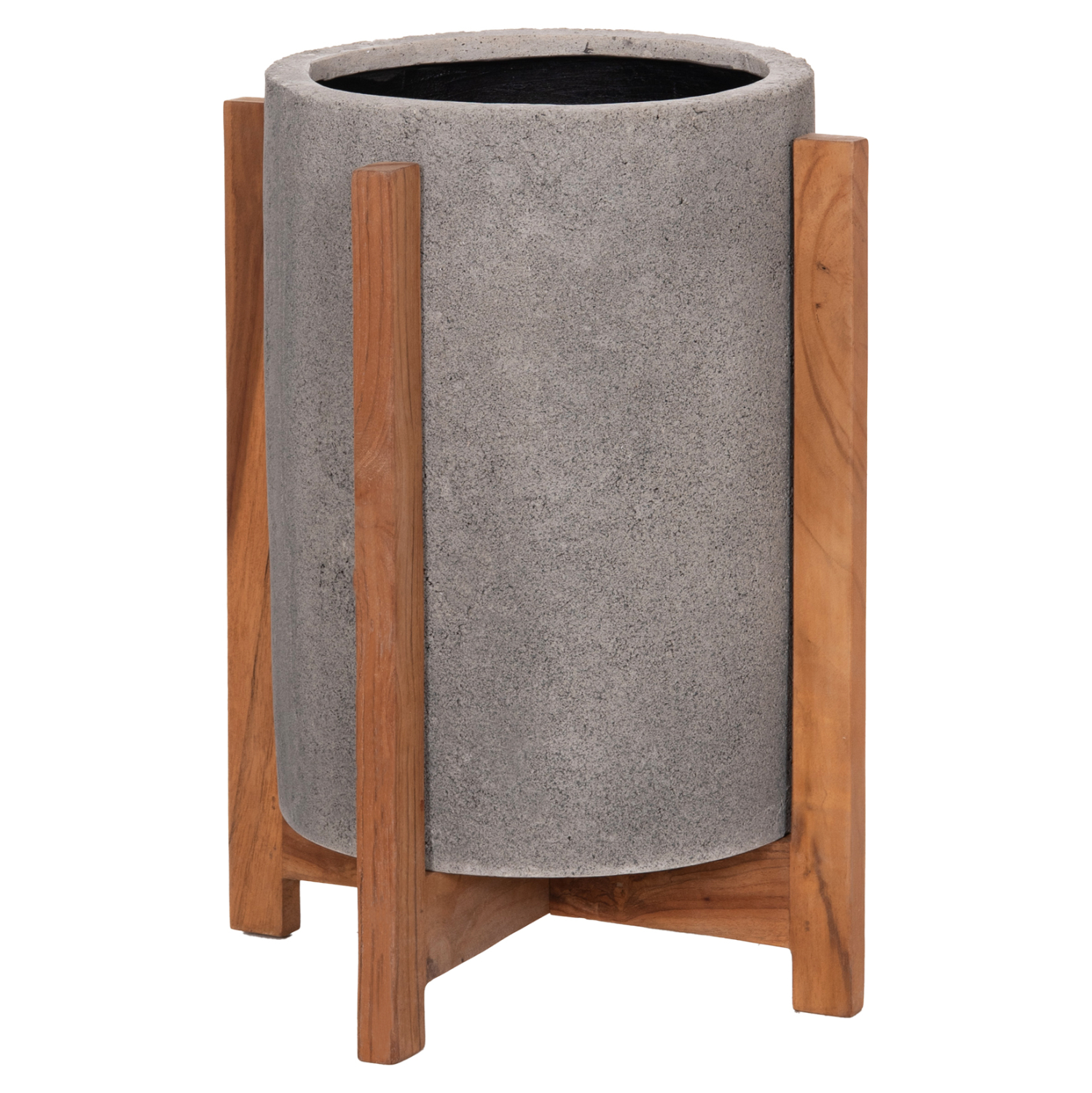 HM4682.03S ΓΛΑΣΤΡΑ ΕΣΩΤ.ΧΩΡΟΥ HOFF HM4682.03S FIBER CEMENT ΓΚΡΙ-TEAK ΒΑΣΗ Φ33x42Υεκ - Image 1