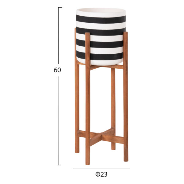 ΓΛΑΣΤΡΑ ΕΣΩΤ.ΧΩΡΟΥ RENTIL HM4683S FIBER CEMENT ΛΕΥΚΟ/ΜΑΥΡΟ--ΒΑΣΗ TEAK Φ23x60Υεκ - Image 2