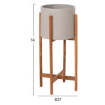 ΓΛΑΣΤΡΑ ΕΣΩΤ.ΧΩΡΟΥ RENTIL HM4684.03S FIBER CEMENT ΧΡΩΜΑ ΓΚΡΙ--ΒΑΣΗ TEAK Φ27x56Υ - Image 2