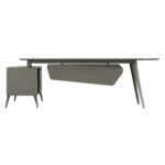 ΓΡΑΦΕΙΟ ΕΠΑΓΓΕΛΜΑΤΙΚΟ LUX SERIES 237X160X75Yεκ. ΔΕΞΙΑ ΓΩΝΙΑ ΣΤΑΧΤΙ ΜΟΚΑ HM2117R - Image 2